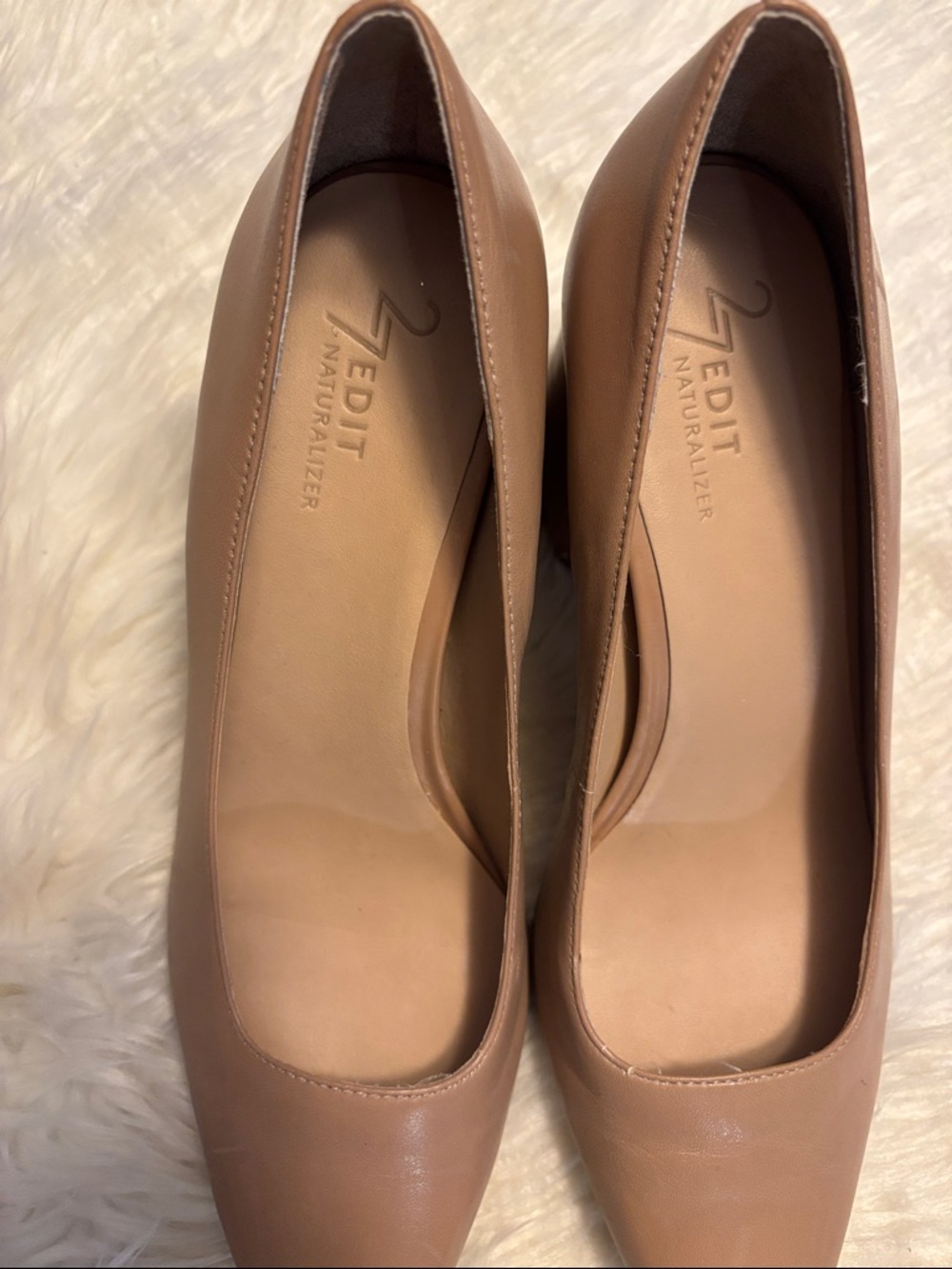 27 EDIT Naturalizer Licia Leather Snip Toe Block Heel Dress Pumps Sz 7M - Picture 7 of 8